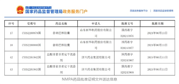 2個(gè)項(xiàng)目獲批，鹽酸非索非那定干混懸劑全國(guó)首家！